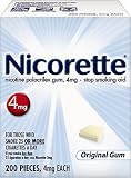 51GxQl33tsL. SL160  Nicorette Nicotine Polacrilex Gum 4 mg Coated Gum Original VALUE PACK  200 Pieces