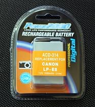 Power2000 LP-E8 Replacement Lithium-Ion Battery, 7.2 volt 1500mAh, for Canon EOS Rebel T2i Digital Camera