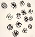 3 Style Flower Push PINS, Set of 15F
