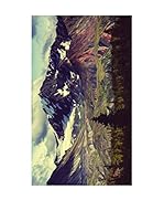 Huella deco Alfombra de Vinilo (Marrón Oscuro/Multicolor)