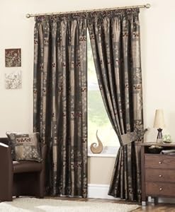 Curtina Winchester Gardine mit 7,5 cm breitem Gardinenband 330x229 cm schokobraun