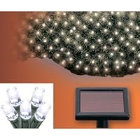 Solar Powered White LED Net Lights For Christmas, Weddings and Other Outdoor Decorations