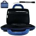 Kroo Blue Cube Case Carrying Bag Sleeve for Acer Aspire One AOD250 (D250- 1165 1116 1151 1326 1924 1610 1706 1580 D250 1326) Black Blue 8.9 inch 10.1 inch Netbook Case + Determination Hand Strap