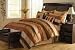8 Pc. Spice Striped Comforter Set Brown / Rust / Tan w/ Matching Pillows