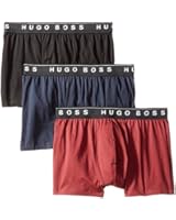 BOSS HUGO BOSS Men's 3-Pack Assorted Cotton Trunk