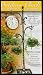 Outdoor Living : 6 Feet Tall Outdoor Clock Dual-Sided with Thermometer & Plant Hangers
