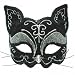Black and Silver Decorative Cat Eye Mask
