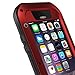 Love Mei LM002 Shockproof Water Resistant Dust/Dirt/Snow Proof Aluminum Metal Gorilla Glass Heavy Duty Protection Case Cover for Apple iPhone 6 Plus – Red