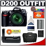Nikon D200 10.2MP Digital SLR Camera + Nikon 18-200mm f/3.5-5.6 G ED-IF AF-S VR DX Zoom-Nikkor Lens + Transcend 4GB 133x CompactFlash (CF) Card + High Speed USB 2.0 CompactFlash (CF) Card Reader + Nikon MB-D200 Battery Grip + Nikon SLR System Case