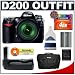 Nikon D200 10.2MP Digital SLR Camera + Nikon 18-200mm f/3.5-5.6 G ED-IF AF-S VR DX Zoom-Nikkor Lens + Transcend 4GB 133x CompactFlash (CF) Card + High Speed USB 2.0 CompactFlash (CF) Card Reader + Nikon MB-D200 Battery Grip + Nikon SLR System Case