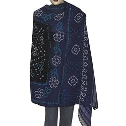 Evening Shawls Tie & Dye Printed Wool Accessory 80 x 35 inches
