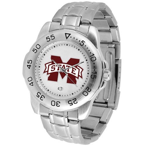 Mississippi State Bulldogs Mens Stainless Steel Game Day Sports Watch