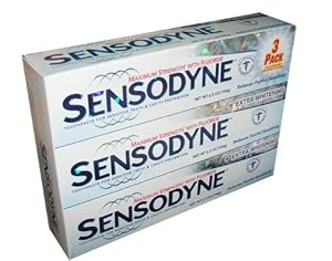 Sensodyne Toothpaste for Sensitive Teeth and Cavity Prevention, Maximum Strenth, 6.5 oz (3 Pack)