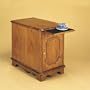 Nostalgic Oak Magazine Rack Chairside Table
