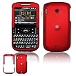 Red Rubber Feel Snap-On Cover Hard Case Cell Phone Protector for HTC XV6175 Ozone [Beyond Cell Packaging]