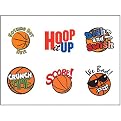 Basketball Cheer Cheek Decal 150-pk.
