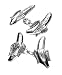 Christopher Simpson Silver Plated Banana Cufflinks