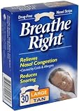 Breathe Right Nasal Strips Large Tan 30-Count Box