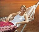 Knotless Hammock Net (Net only, White, 3m L) - no more pressure marks from knots!