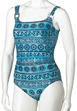 Christina Women's Gipsy Stripe 1 Piece Square Neck Tank Suit with Shirring