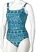 Christina Women's Gipsy Stripe 1 Piece Square Neck Tank Suit with Shirring