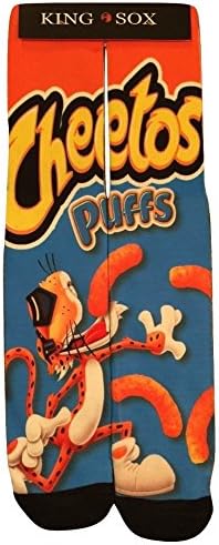 King Sox Sublimation Graphic Print Socks (Unisex Adult 9-11, Cheetos Puffs)