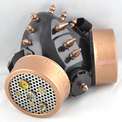 Steam Punk Anime Mask Clock Instrument Cog Gas Goth Cosplay