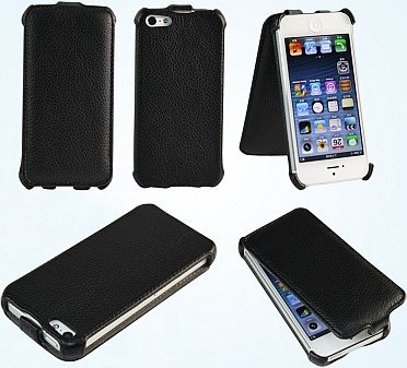 iPhone5用スタイリッシュケース 黒ブラック【ネットショップ ロガリズム】IPA501-Black
