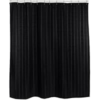 Bardwil Evolution Recycled Polyester Shower Curtain, Black
