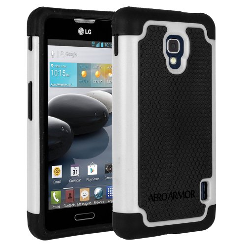 AERO ARMOR Protective Case for LG Optimus F6 - White