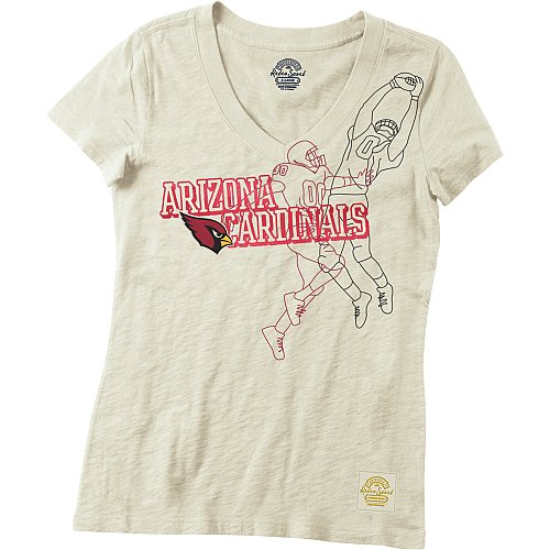 Retro Sport Arizona Cardinals Women's The Catch V-Neck T-Shirt