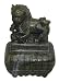 Chinese Fu dog Box - Hand Carved Black Cave Stone