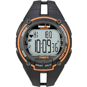 Timex Ironman Men's Road Trainer Heart Rate Monitor Watch, Black/Orange, Full Size