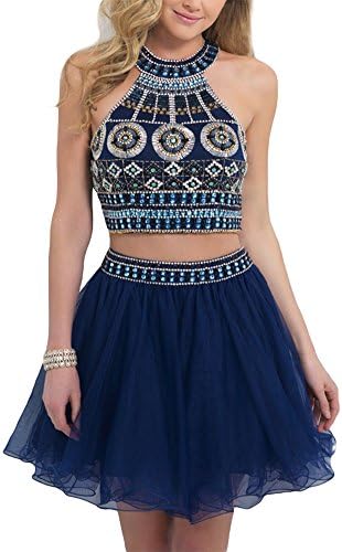 Sweetdresses Rhinestones Two Pieces Homecoming dress , Jewel Short Prom Gown US6