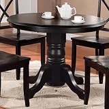 Home Styles 5178-30 Round Pedestal Dining Table- Black