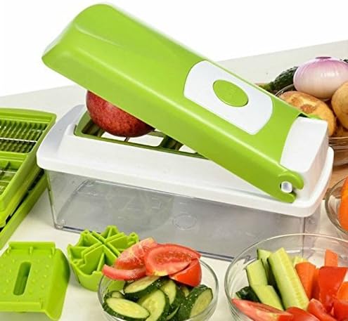 Canshansimita Nicer Dicer Plus Multi Chopper 12 Pieces Multifunction Stainless Steel Blade  Fruit Peeler Cutter Kitchen Tools