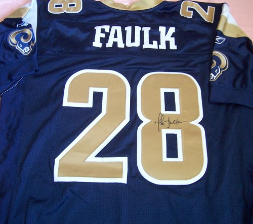 Marshall Faulk autographed St. Louis Rams Reebok authentic jersey