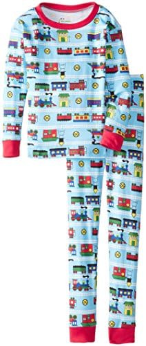 New Jammies Big Boys' Organic Cotton Pajamas Trains