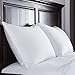 puredown® Luxury White Goose Down Feather Pillows, 400 Thread Count Cotton Fabric, Set of 2, Standard/Queen