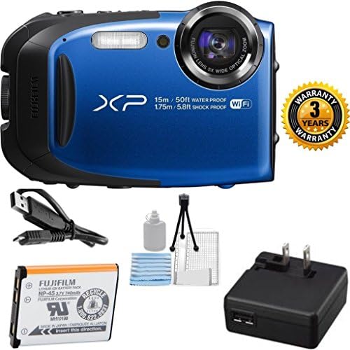 Fujifilm FinePix XP80 Yellow Waterproof Digital Camera Bundle with 2.7-Inch LCD Screen (White Box Packaging, Brand New)