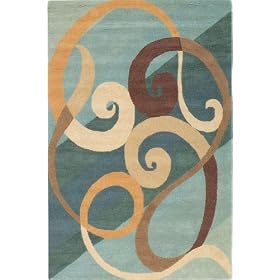 Hypnotic Area Rug, 3'6x5'6, BLUE
