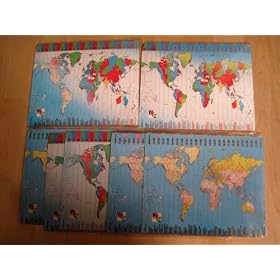 Super Thin 0.02" WorldTimeZone 3-D Reference Mousepad- 3 World Time Zone maps layered in 1 Reference Mousepad