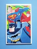 NEW Batman Superman Flash Justice League Single Switchplate