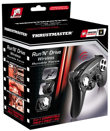 Childrens Toyshop  Video Games : Run 'N' Drive Wireless 3-in-1 Rumble Force Gamepad - Boxed (PS3/PS2/PC)