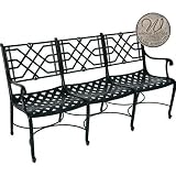 Windham Castings Abbey Triple Settee Frame Only, Pecan