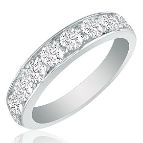 1ct Diamond Wedding Anniversary Ring in White Gold