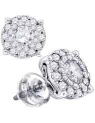 Real Diamond Earrings 1.50CTW-DIA JADORE FASHION EARRINGS White-gold 14K
