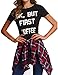 Haola Women's Casual Tops Summer Street Printed T-Shirt Short Sleeve Funny Tees