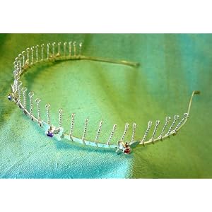 Metal Headband with Teeth with Petite Jeweled Butterflies Set of 3