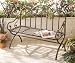 Garden Bench with Curved Back in Bronze Finish